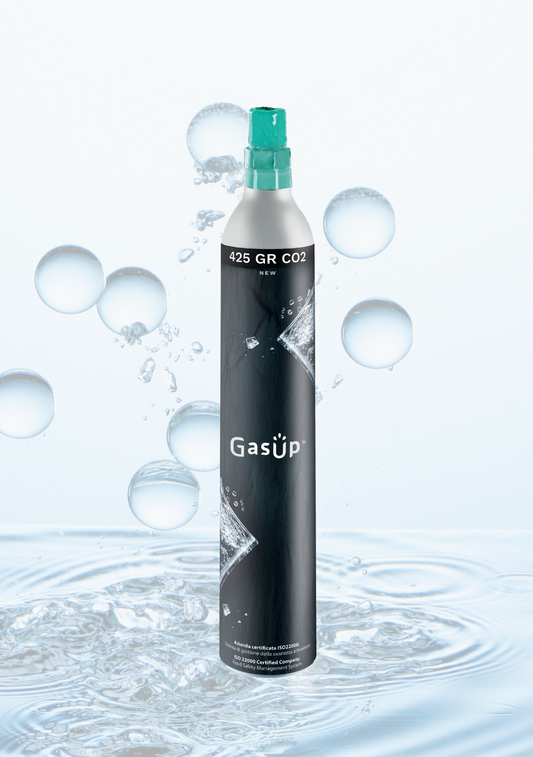 Emballage CO₂ en aluminium de 425 g, vendu en recharges, marque de distribution (marque de distributeur)